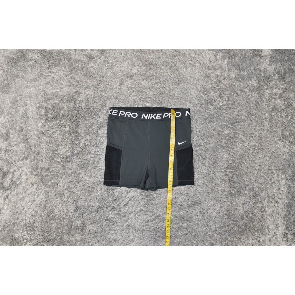 Nike Pro Dri Fit Women's Medium Gray Compression Shorts Pull On Solid Gym - Picture 2 of 6